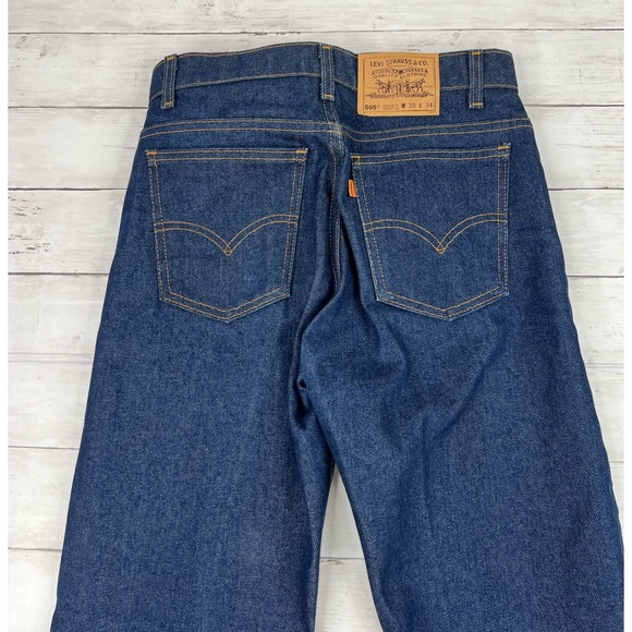 Levi’s Vintage USA Made Orange Tab 505 Straight Jeans 30x34 - Picture 4 of 13
